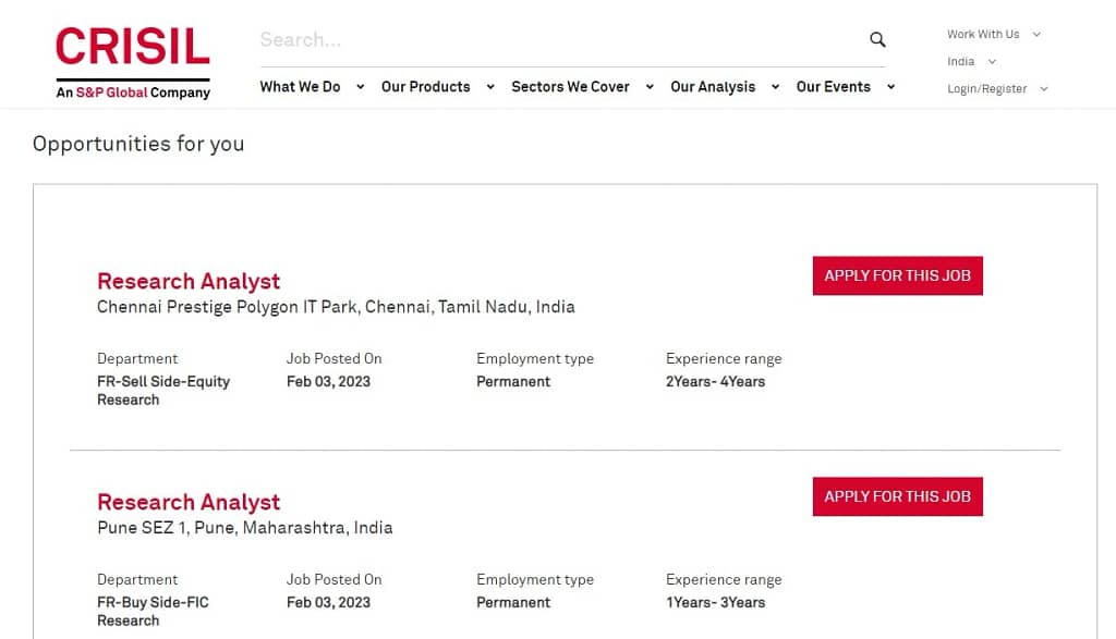 Crisil Recruitment 2023|Private Jobs 2023|25 Jobs Vacancy|Apply Here