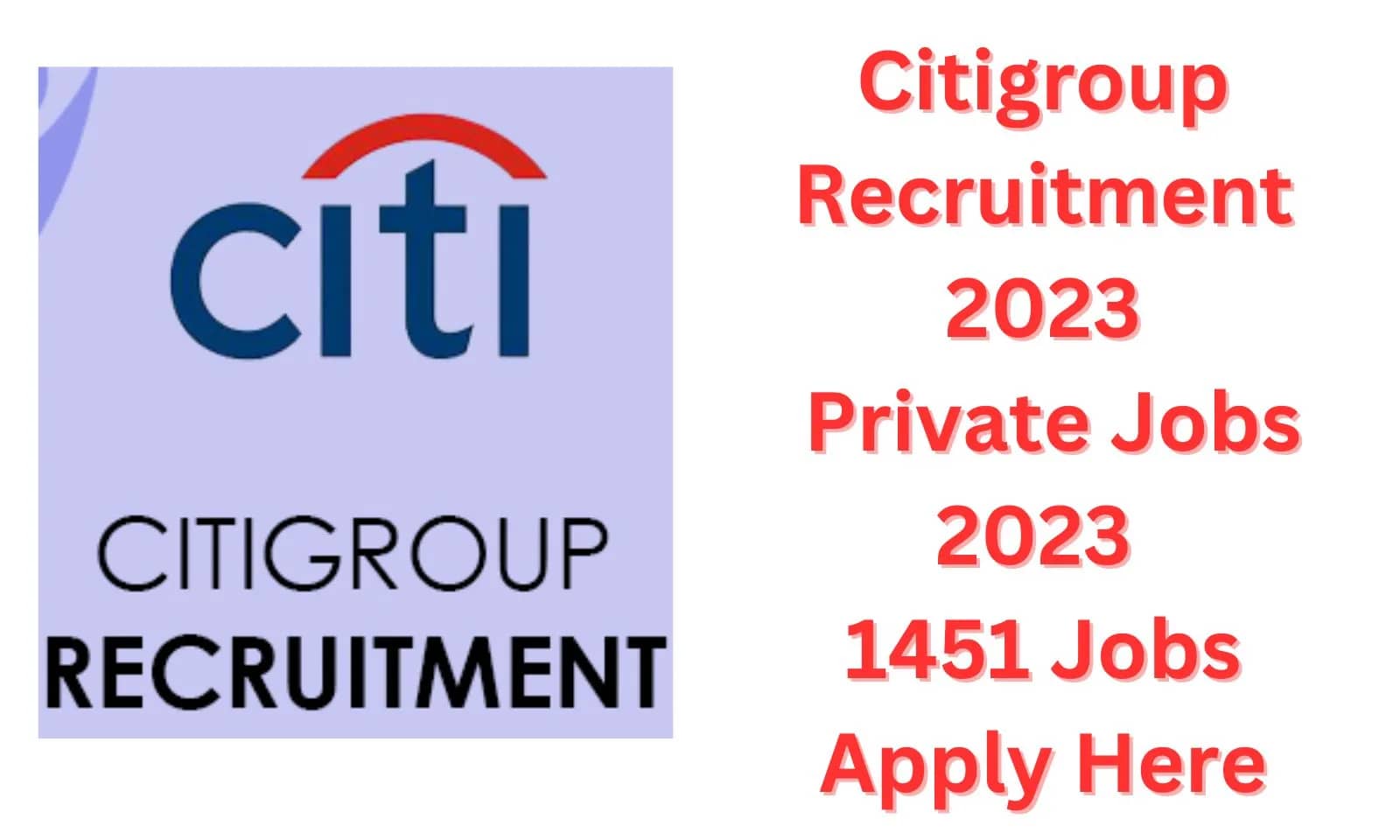Citigroup Recruitment 2023