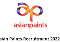 Asian Paints Recruitment 2022|Private Jobs 2022|Online Application